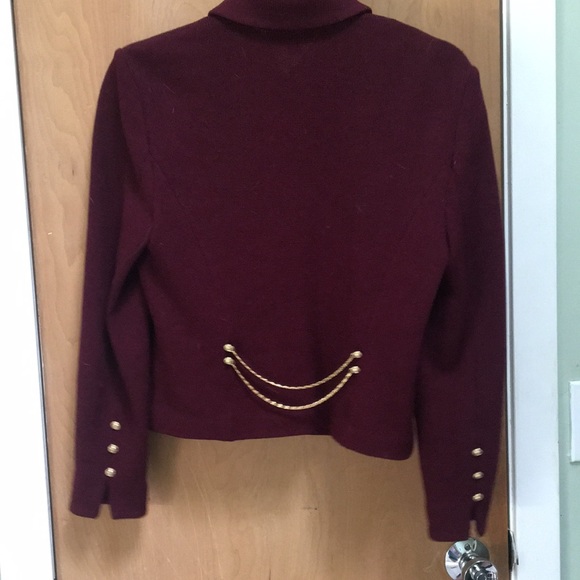 St. John Burgundy Blazer - Picture 3 of 4